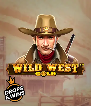 Encounter the rugged sheriff of "Wild West Gold," a thrilling slot game by Pragmatic Play. The visual features a stern-faced sheriff with a sheriff’s badge, set against a dusty Old West town backdrop. The game's title is prominently displayed in a classic font, highlighting the theme of adventure and law enforcement in the wild frontier.